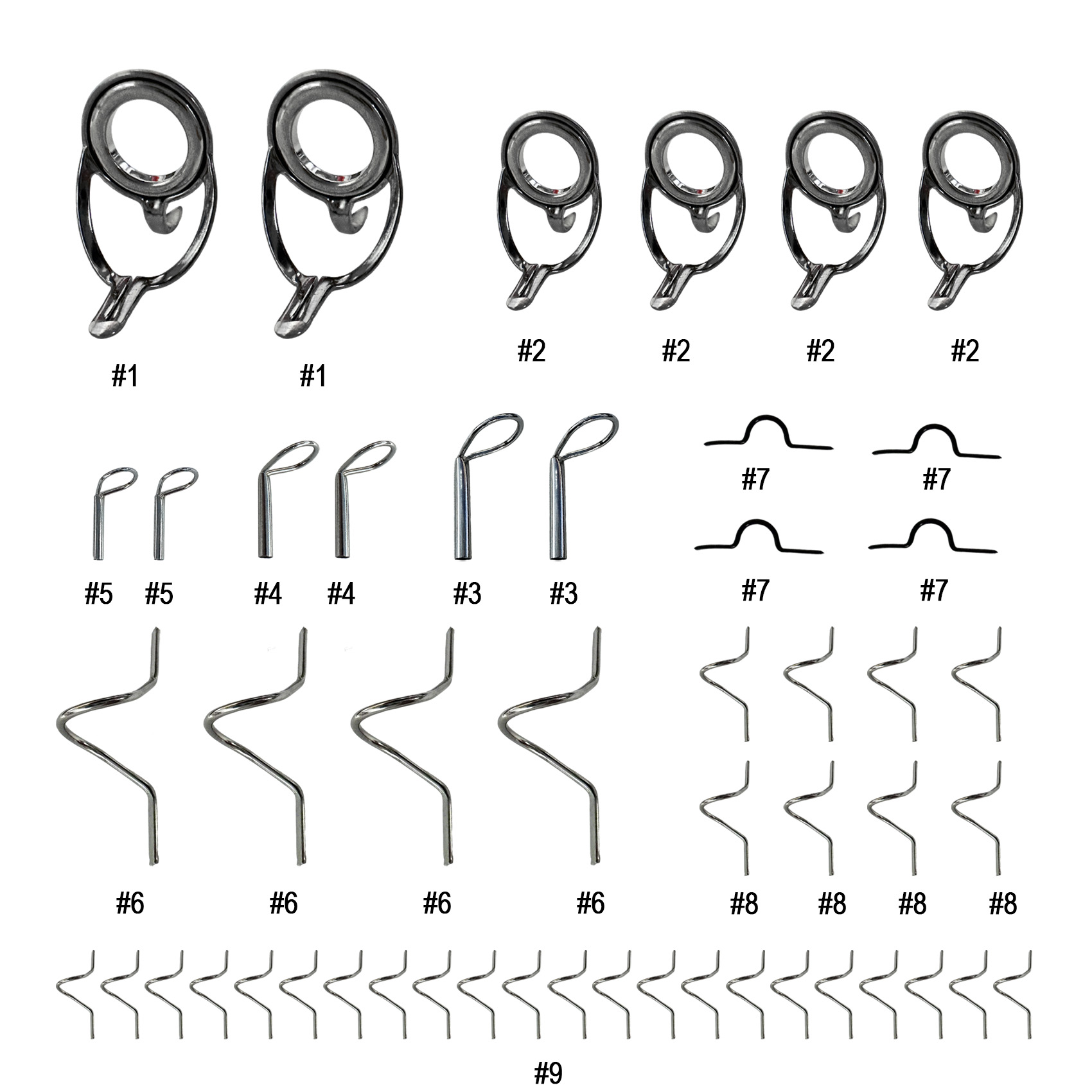 Fishing Rod Guide Repair Kit S - Mesh Coil Strip 评论和价格